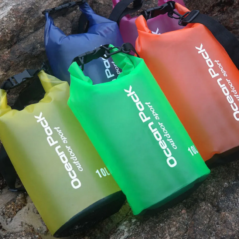 10L Beach Swim Bag Waterproof Bucket Bags PVC Waterproof Drifting