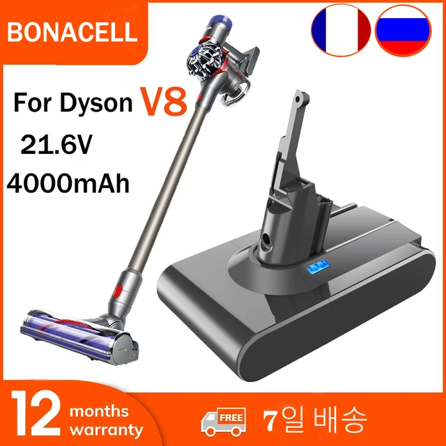 Powtree 6.0Ah/8.0Ah 21.6V For Dyson V8 Battery Absolute V8 Animal Li-ion  SV10 Handheld Vacuum Cleaner series Rechargeable - AliExpress