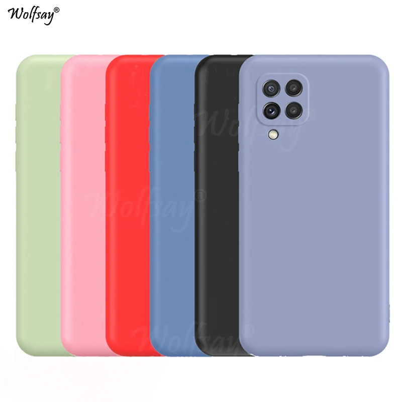 Силиконовый мягкий чехол для Samsung Galaxy A22 резиновый защитный A12 A52 A72 A32 M51 M31S |