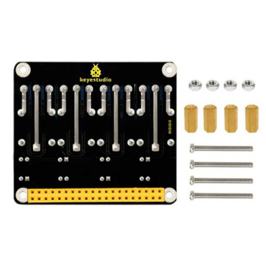Keyestudio RPI 4 Channel Relay Board Module 5V Relay Shield for Raspberry Pi