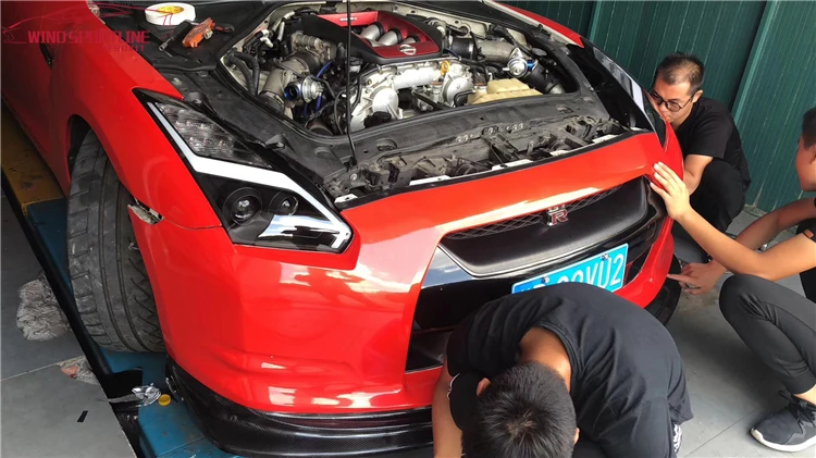 АКД Автомобиль Стайлинг фара для Nissan GT-R фары 2009- GTR светодиодный фары Дневные ходовые огни H7 D2H Hid биксеноновые фары