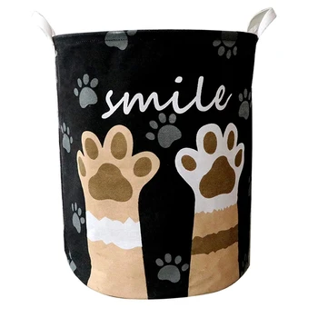 

Laundry Hamper With Handles-Collapsible Canvas Basket For Storage Bin,Kids Room,Home Organizer,Nursery Storage,Baby Hamper,19.7×