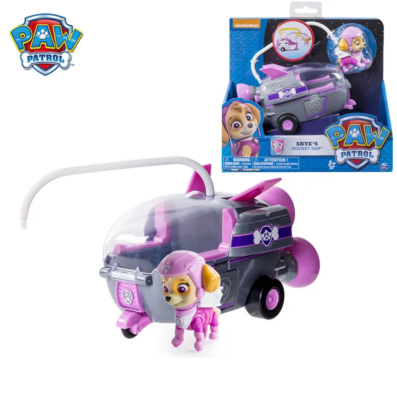 Original Box Paw Patrol Skye's Rocket Ship Rescue Vehicle Anime Action Figure Model Cars Spin Master Toy Kids Gift - buy at the price of $10.34 in aliexpress.com | imall.com