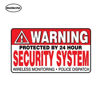 

HotMeiNi Car Styling WARNING Security System Stickers Home Alarm Decal Vinyl Window Car Sticker Waterproof 13cm x 8cm