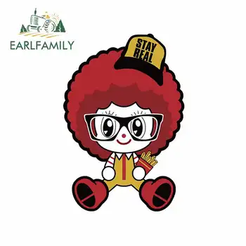 

EARLFAMILY 13cm x 8.8cm for McDonald's Girl Personality Creative Car Stickers Vinyl Car Wrap Decal for Vehicle Bumper Window