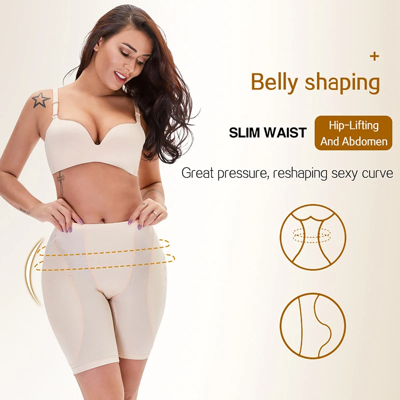 Butt Lifter Hip Enhancer Low Waist Padded Shaper Control Panties Booty Pads Seamless Push Up Buttock Shapewear for Women Shorts