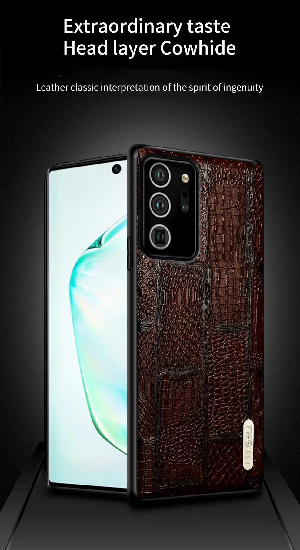 Genuine Leather Retro Splice Case For Samsung Galaxy Note 20 Ultra Note 10 9 A32 A72 A52 A71 A51 S10 S8 S9 S20 S21 Plus S20 FE