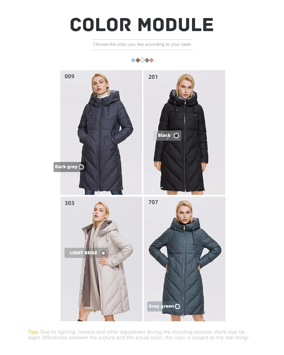 2021 New Designer Winter Jacket Long Fashion Coat With Scarf