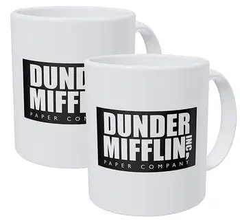 

Pack Of 2 Dunder Mifflin Work Office 11 Ounces Funny Coffee Mug