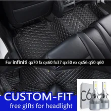 Shenlao автомобильный коврик для ног для infiniti qx70 fx qx60 fx37 qx50 ex qx56 q50 q60 автомобильные аксессуары водонепроницаемые автомобильные коврики