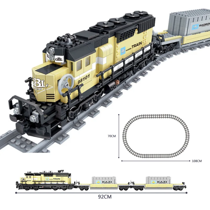 

Legoinglys City Series Maersk Rail Train Track Electric Bricks Building Blocks Compatible Toys For Children Chritmas Gifts