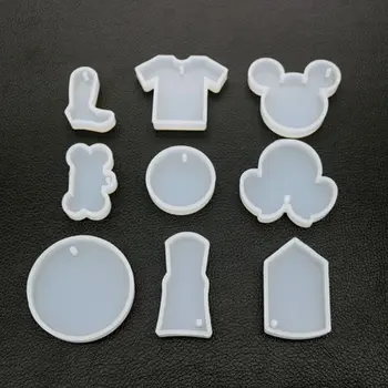 

UV Resin Decorative Crafts Mold DIY Pendant Key Chain Making Crystal Epoxy Molds F3MD