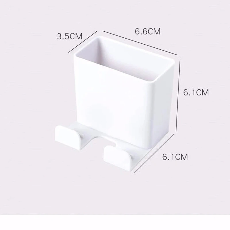 Wall Mounted Remote Control Storage Box Adhesive Wall Mobile Phone Charging Bracket Small Items Storage Rack cell phone stand