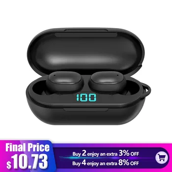 

TWS Bluetooth 5.0 Smart Earphones 2200mAh Charging Box Wireless Headphoe Stereo Sports Earbuds Headsets Microphone