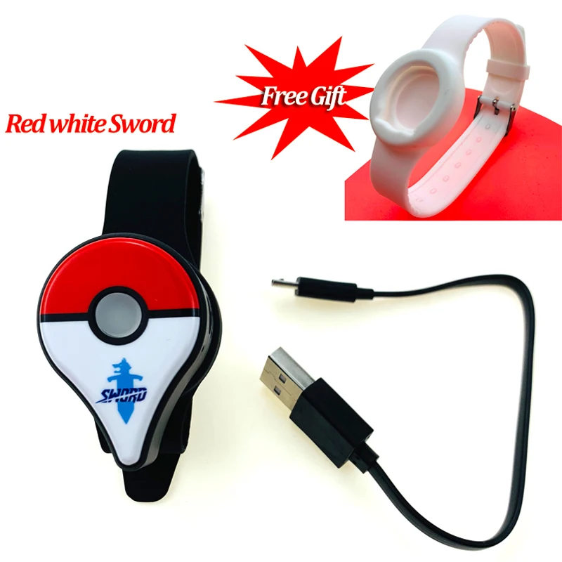 RedWhite Sword Горячая Новая версия Bluetooth браслет с автоматической ловлей для PokemonGO Plus с перезаряжаемой батареей внутри - Цвет: RedWhite Sword