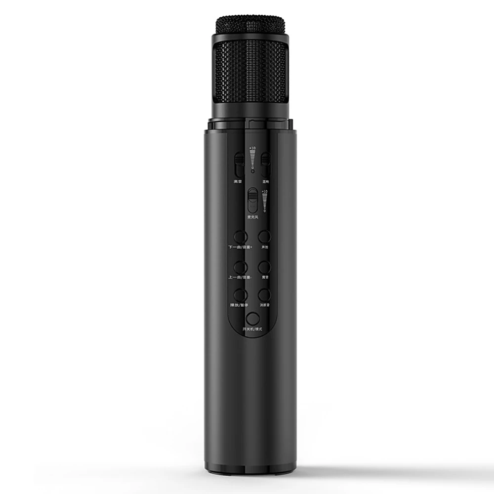 Беспроводной Bluetooth микрофон Портативный караоке микрофон динамик для прямой трансляции Vlog ручной динамический микрофон двойной динамик