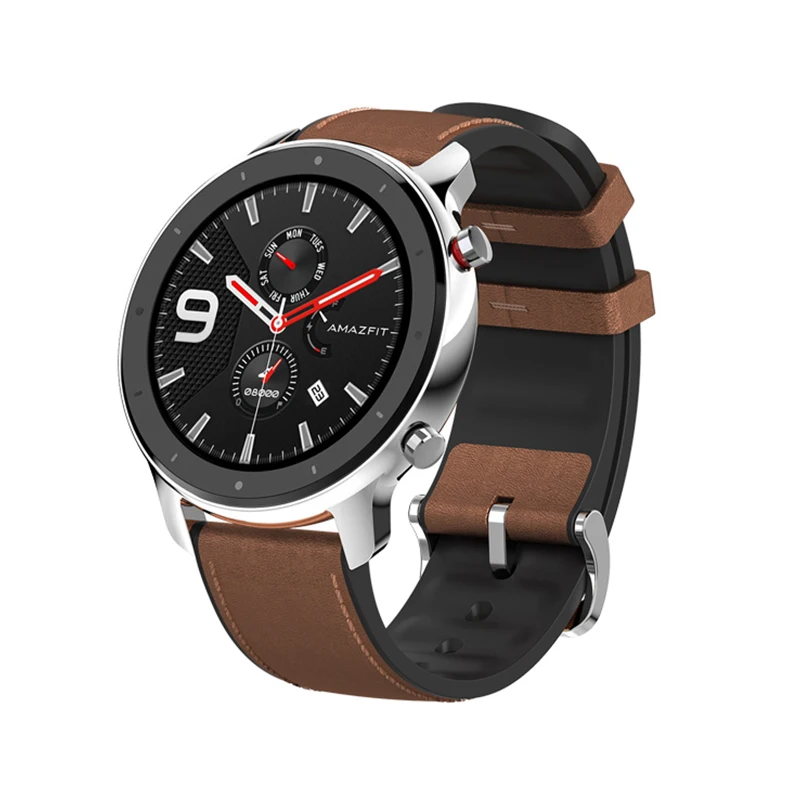 Глобальная версия, Новые смарт-часы Amazfit GTR 47 мм, 5ATM, умные часы, 12 дней, батарея, управление музыкой для Android IOS - Цвет: Stainless steel