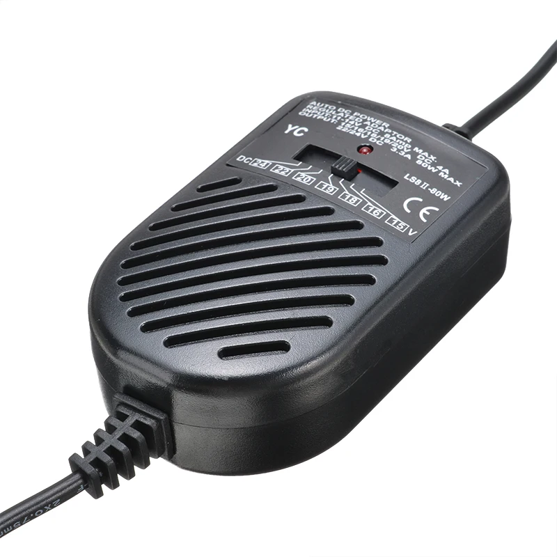 8pcs Detachable Plugs Power Adapter 80W Adjustable Portable Car Charger For HP ASUS DELL Lenovo Samsung Laptops