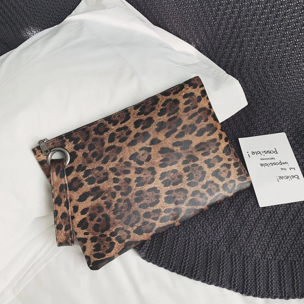 Винтаж леопардовой черно-белой расцветке женские сумочки, клатчи сумки кошелек женская сумка с леопардовым принтом сумки на ремне Bolsa Feminina
