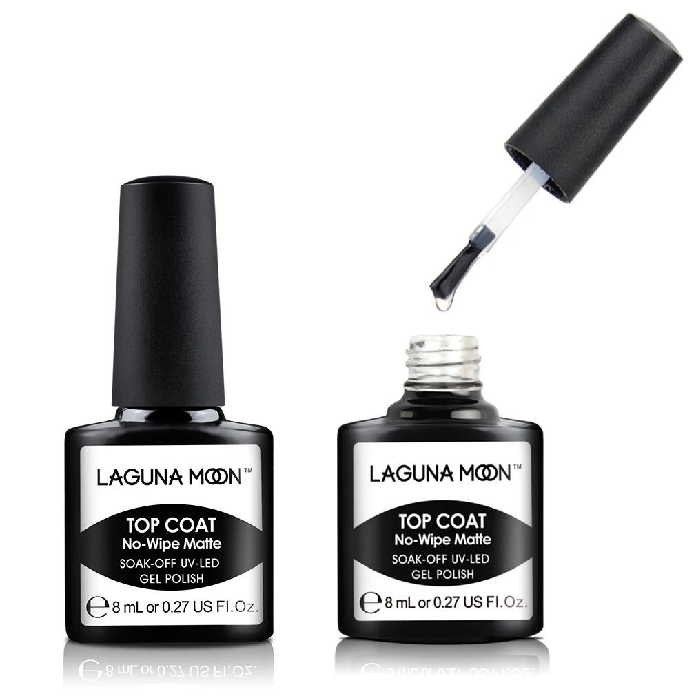 Lagunamoon 8ml Camel Brick Red Color Gel Nail Polish Matt Top Needed Semi Permanent UV LED Enamel Lacquer Hybrid Varnish GelLak - Color: No clean matt top