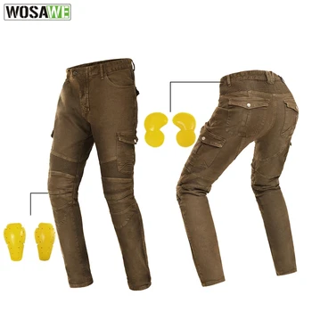 

Men's Motorcycle Pants Moto Motocross Jeans Protective Gear Knee Pads Riding Touring Motorbike Off-road Trousers Hip Protection