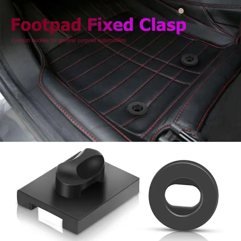 

Non-slip Fixed Double Deck Removable Car Floor Mats Holder Plastic Universal Type Knob Skid-proof Button Buckle Universal