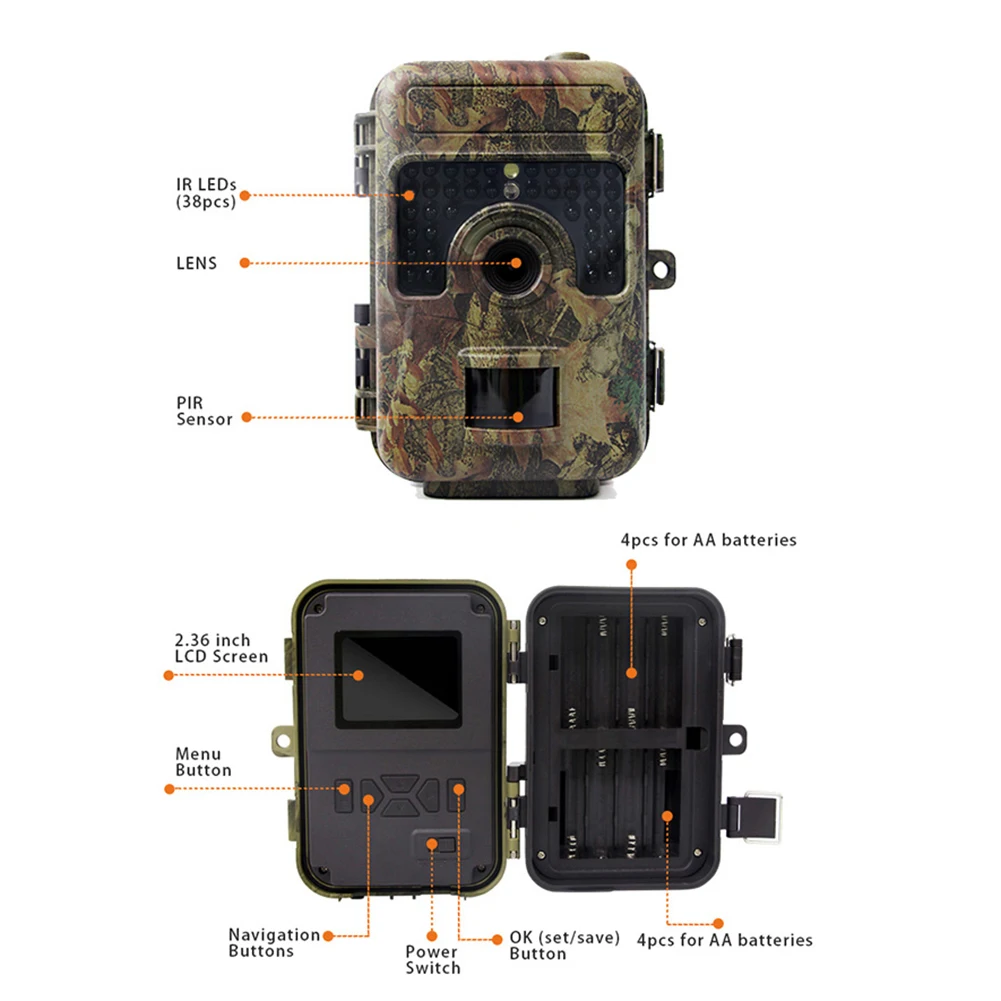 HH-662 16MP 1080P охотничья камера 0,6 s движение Быстрый триггер цифровой инфракрасный Trail Cam ночного видения дикие ловушки для фотоаппаратов игра
