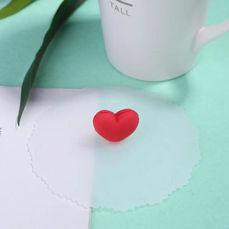 Силиконовая крышка для чашки Love Heart с защитой от пыли герметичные крышки для чая и кофе