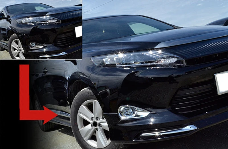 2013- для Toyota Harrier XU60 ABS хромированная лампа заднего противотуманного фонаря декоративная накладка автомобильные аксессуары 2 шт