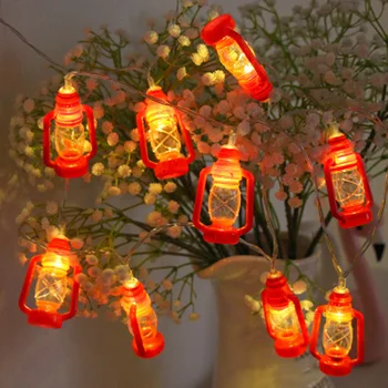 

2021 hot new products LED Ramadan Festival Retro Kerosene Lamp Strings Decorative Lantern accessories ramadan home decoration