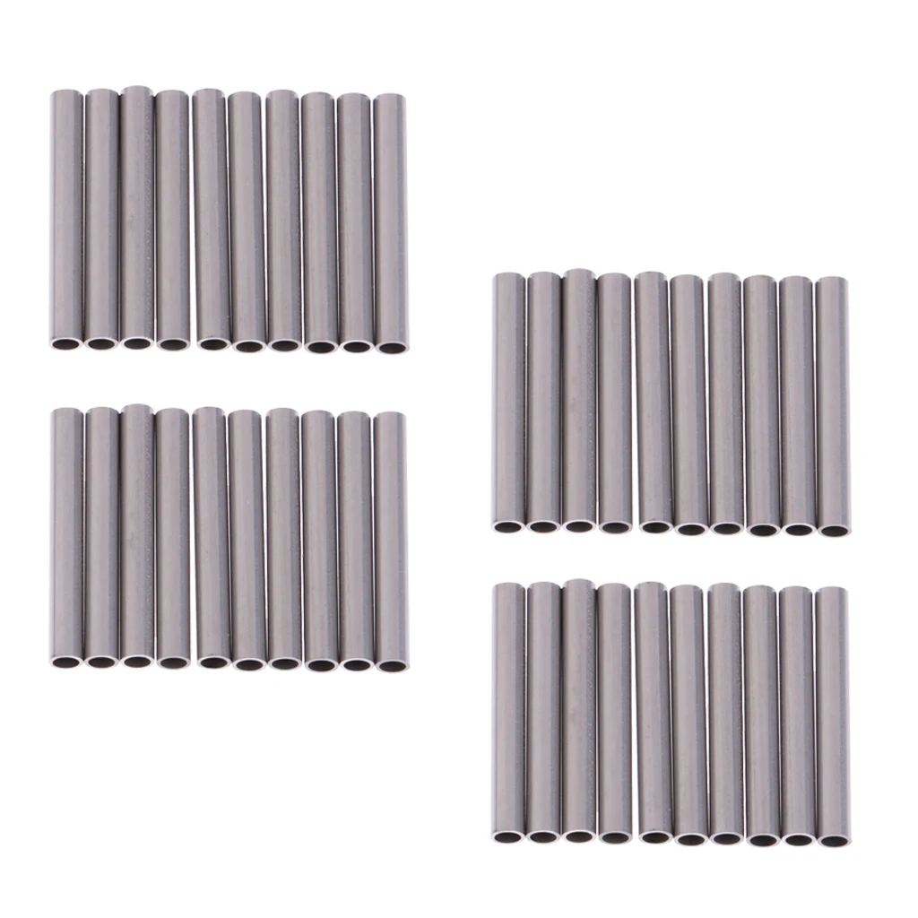 

40 Pieces Silver Stainless Steel Tubes Watch Band Strap Tube 20mm-26mm