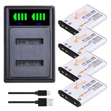 Batteries de caméra numérique, kit de chargeur pour Olympus Nikon Fujifilm Kodak, 1200mAh Li-40B Li40B Li 40B Li-42B EN-EL10 EN EL10 ENEL10