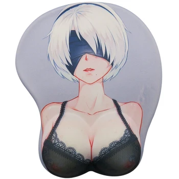 

miyano akimi Anime 3D Mouse pad Sexy Wrist Rest Soft Silica gel Breast Office Desktop decoration Gaming gamer MousePad