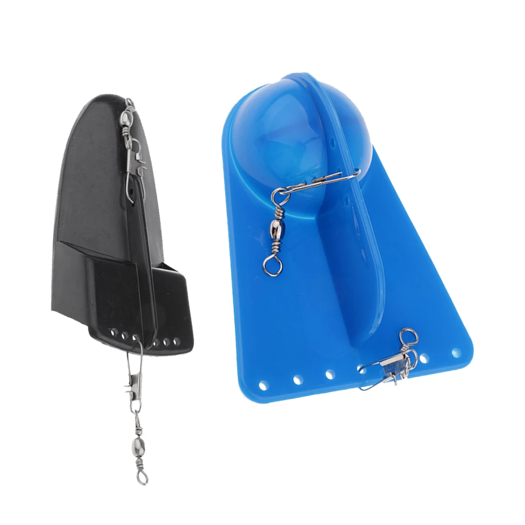 2pcs Rigging Paravanes Sea Fishing Trolling Diver Boards Adjustable Weight Diving Boards 26g 49g