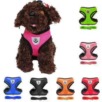 

Cat Dog Harnesses Vest Adjustable Puppy Chest Strap Pug Safety Pet Dog And Leash Set Outdoor For Small Medium Dogs Supplies