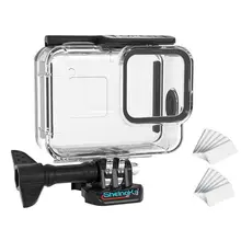 

2021 Hot Soft Rubber Key Waterproof Case For Gopro8 Sports Camera Gopro8 Waterproof Case Diving Protection Case Sheingka Brand