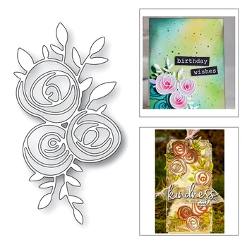 

2020 New Layering Plant Rose Flower and Leaf Layered Embossing Metal Cutting Dies For Making Greetings Card Paper Scrapbooking