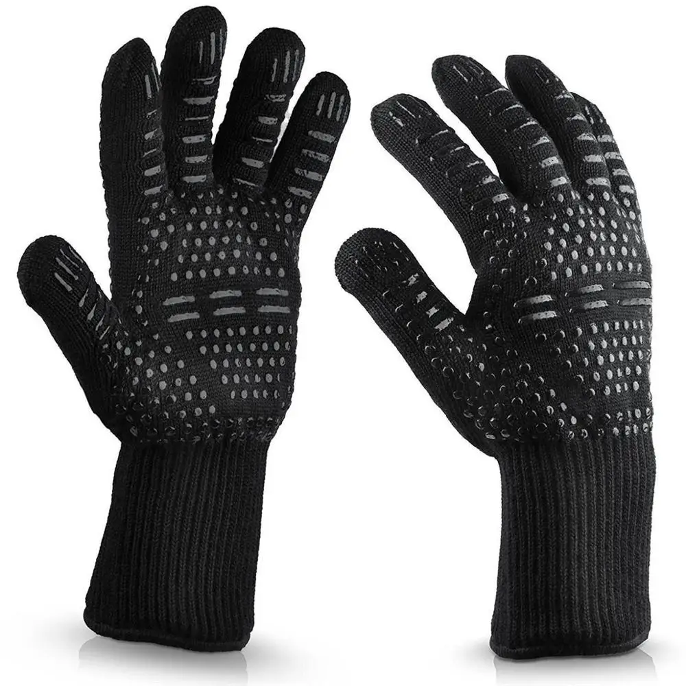 

800 Centigrade Extreme Heat Resistant BBQ Gloves Safety Gloves For Cooking Baking Grilling Oven Mitts
