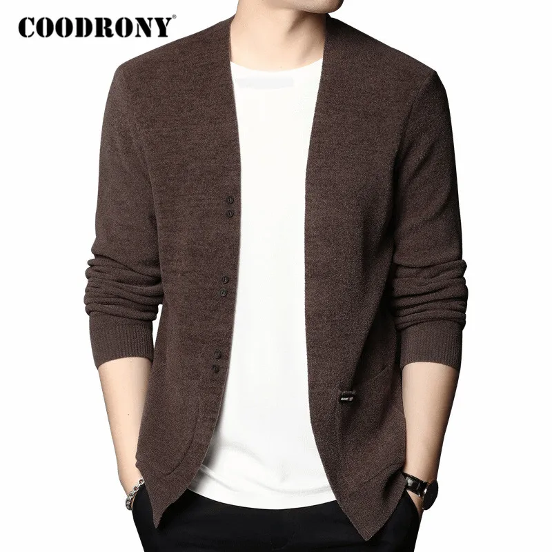 

COODRONY Brand Sweater Men Streetwear Fashion Fake Two Pieces Pull Homme 2020 Autumn Winter High Quality Wool Pullover Men C1117