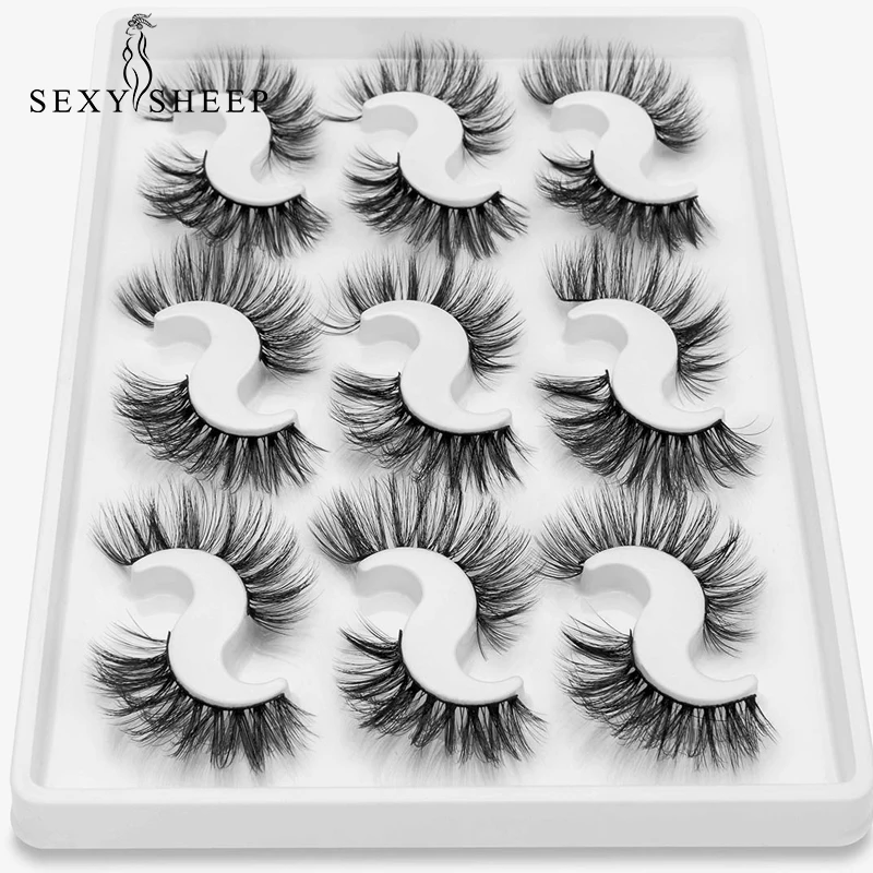 9 Pairs Natural False Eyelashes 3D Handmade Fake Lashes Eye Makeup