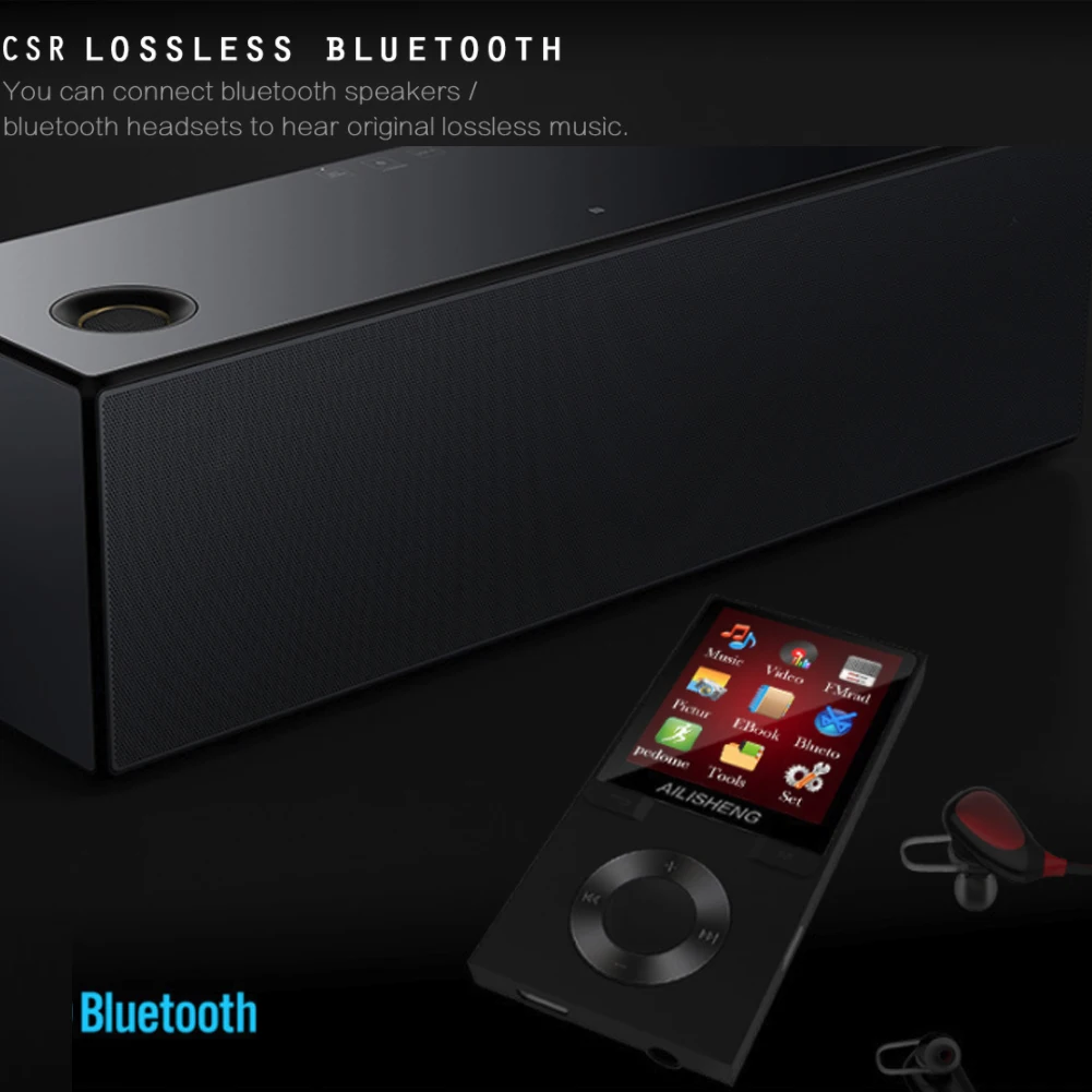 Портативный плеер Bluetooth MP4 музыкальный видеоплеер 8 Гб MP3 шагомер с fm-радио электронная книга аудио плеер Mp4 плеер