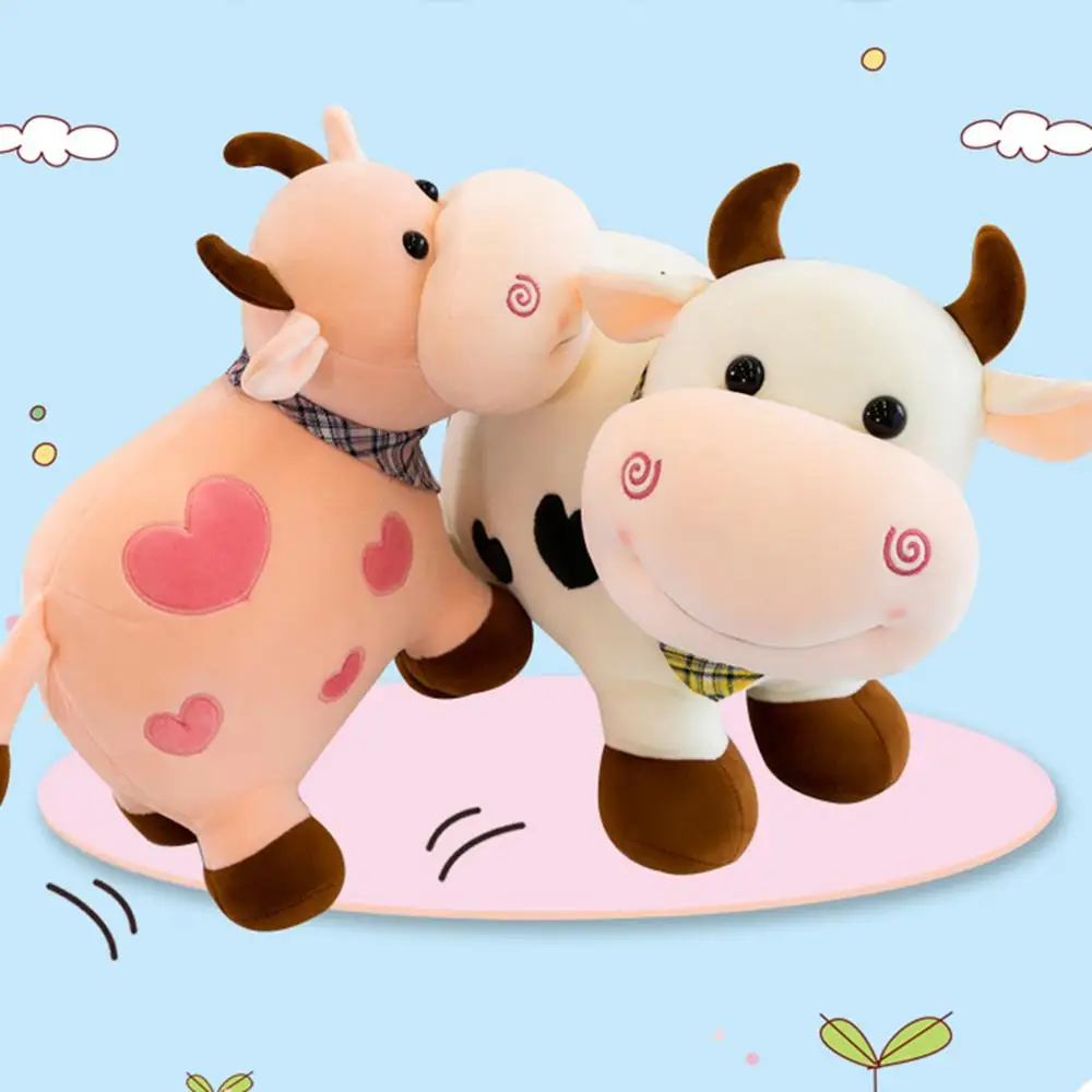 25 cm animales de peluche juguetes de dibujos animados sonrientes vacas de  peluche juguetes de peluche Kauai toros muñecas de peluche regalos de  cumpleaños para niños almohada de bebé| | - AliExpress