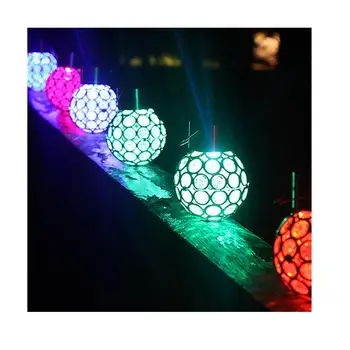 

1PC Solar Hanging Light Outdoor Sparkling Crystals Gazing Ball Landscape Lamp Color LED Light Waterproof Garden Yard Path Lawn