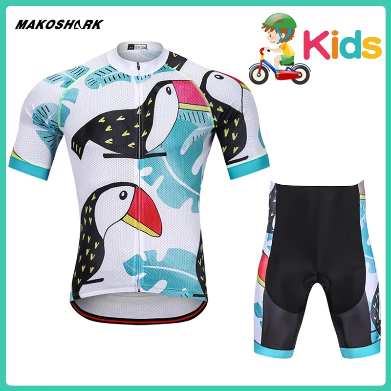 

MAKOSHARK Children'S Bike MTB Clothing Motobiker Summer Boys Team Bicycle Suit Racing Riding Jersey Pants Sets Motorcycle