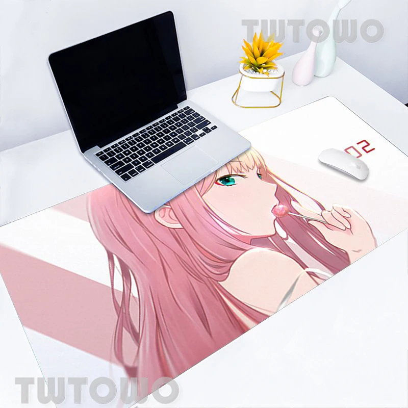 

Zero Two Darling Computer Mouse Mat Anti-slip Anime Cartoon Gamer Soft Laptop Mice Pad Mouse Mat MousePad Desktop Mouse Pad