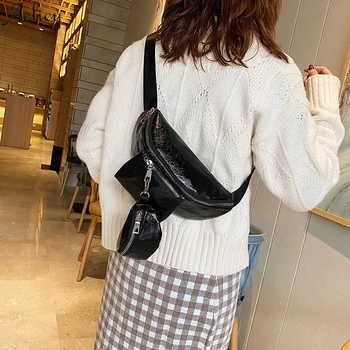 

Aelicy Fashion Women Zipper Pocket Solid Color Bags Solid Color Picture Phone Lady Shoulder Bag Chest Sport 2020