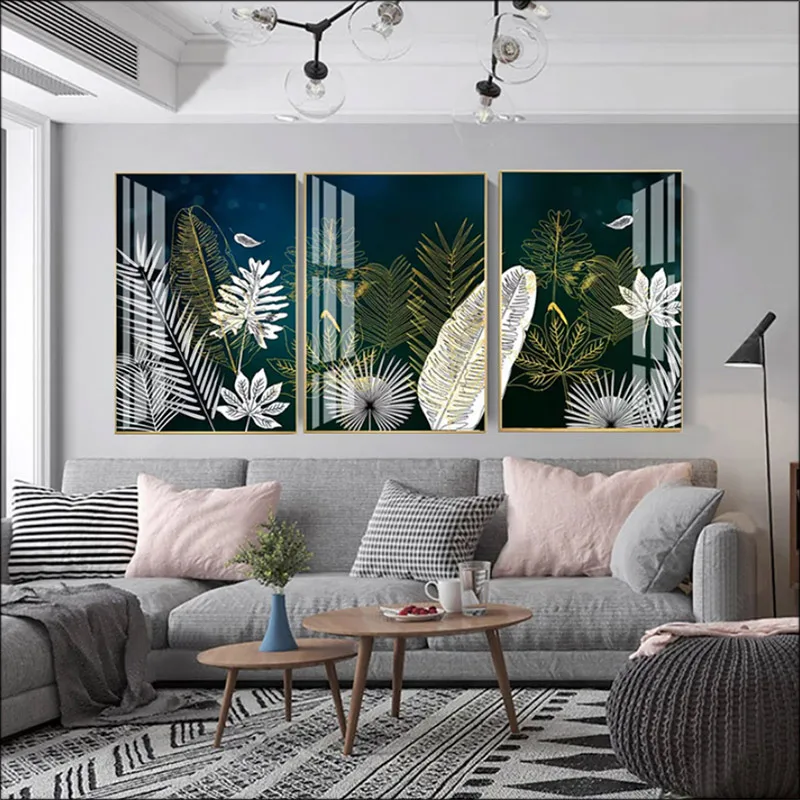 

Watercolor Leaves Wall Art Canvas Painting Green Style Plant Nordic Posters and Prints Decorative Picture Modern Home Decoration