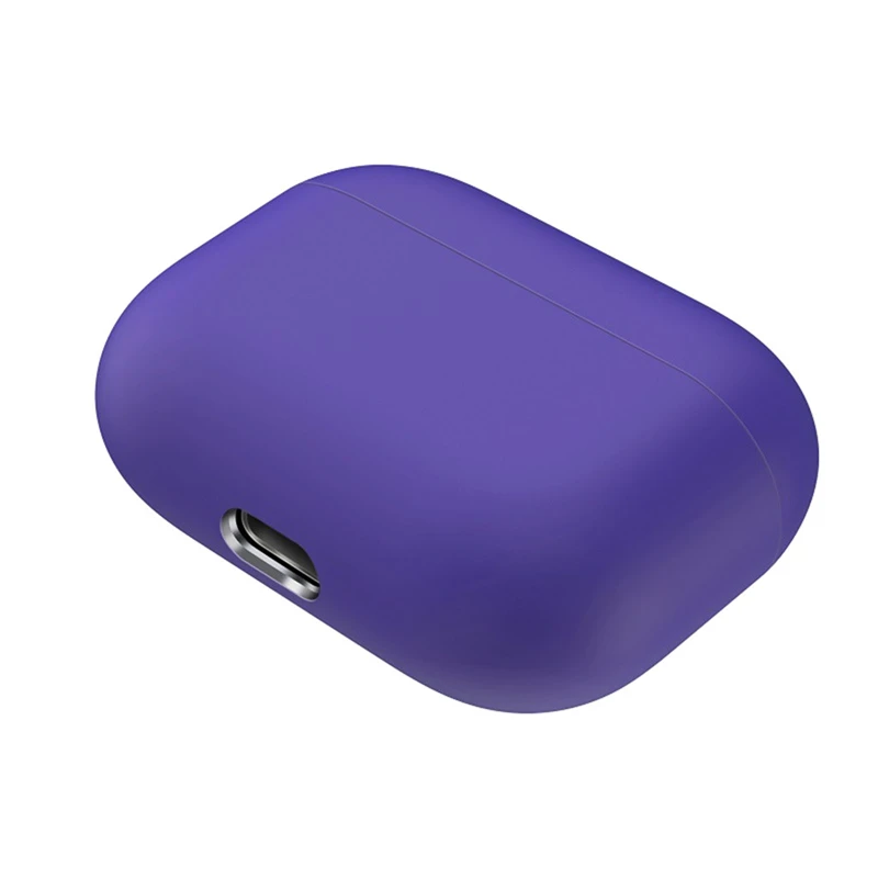 Beautiful solid color earphone case For AirPods Pro 2019 Wireless Charging Case Silicone Protective Cover Skin 1102#B