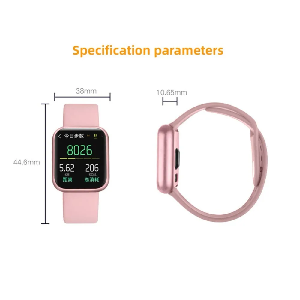 1,3 дюймов ips цветной экран Smartwatch IP68 водонепроницаемый с поддержкой напоминания о звонках пульсометр контроль артериального давления монитор сна