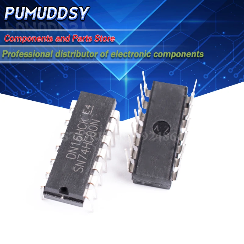 10 шт. SN74HC00N DIP14 SN74HC00 DIP 74HC00 новый и IC | Электронные компоненты принадлежности